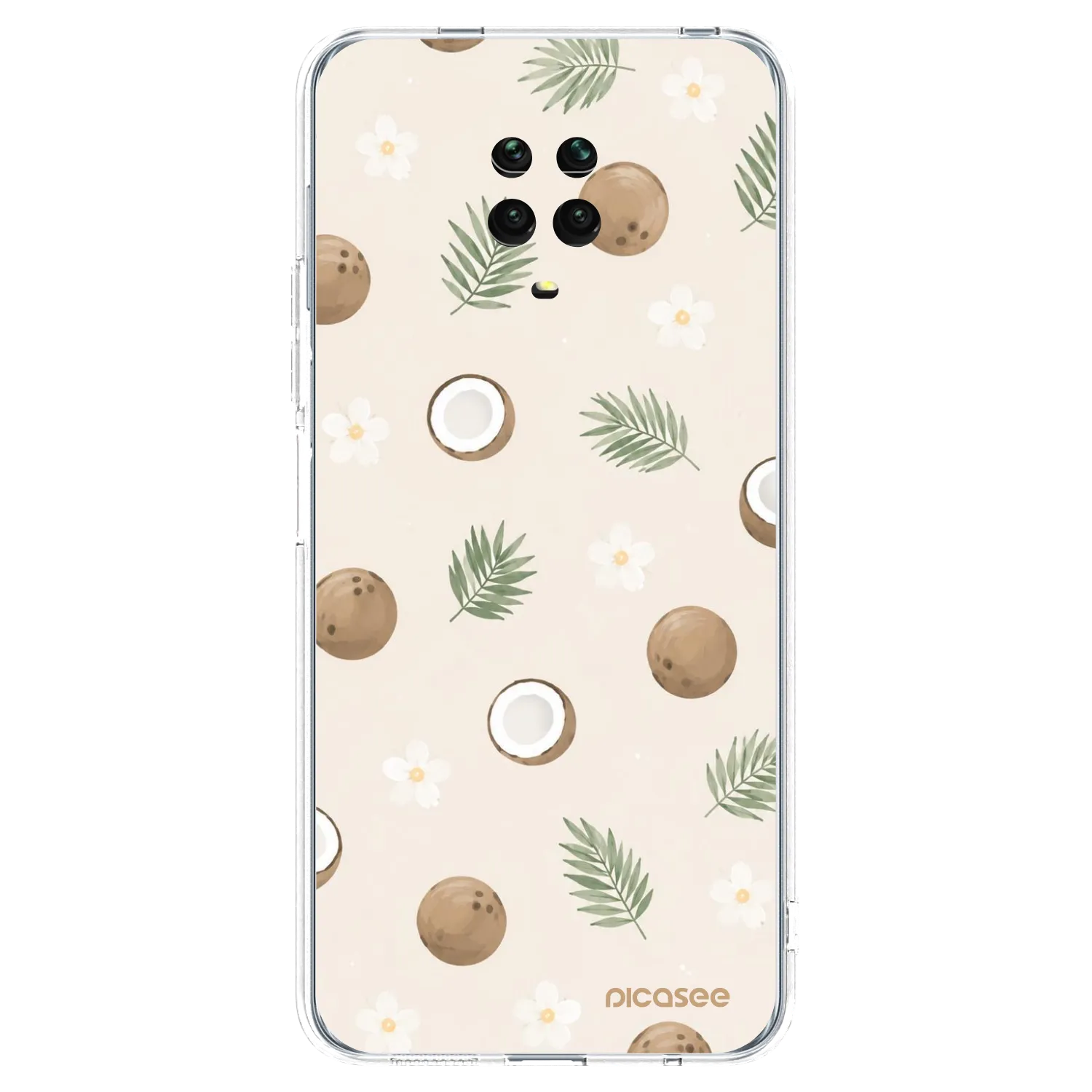 Picasee Xiaomi Redmi Note 9 Pro Hülle - Transparentes Silikon - Coconut Breeze