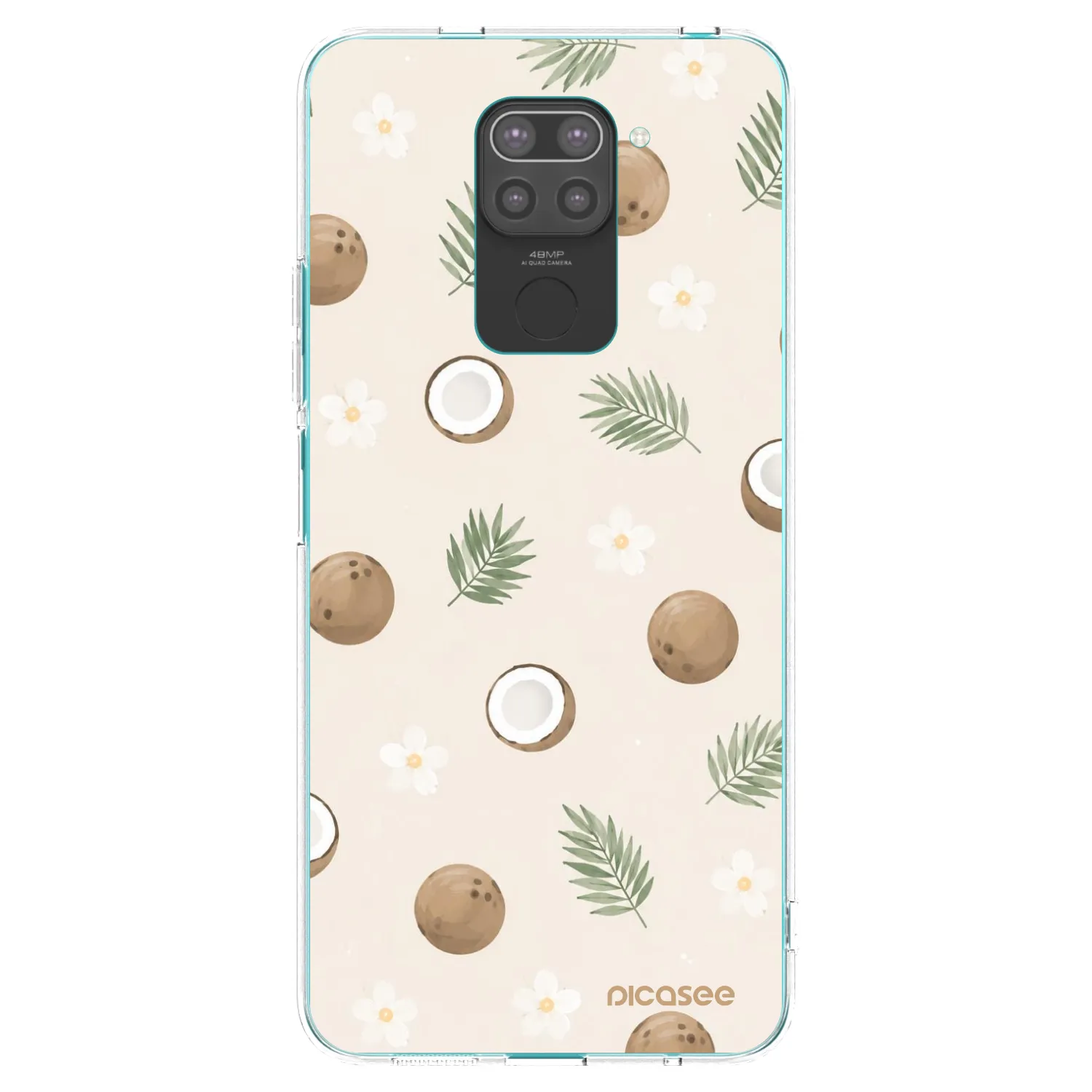 Picasee Xiaomi Redmi Note 9 Hülle - Schwarzes Silikon - Coconut Breeze