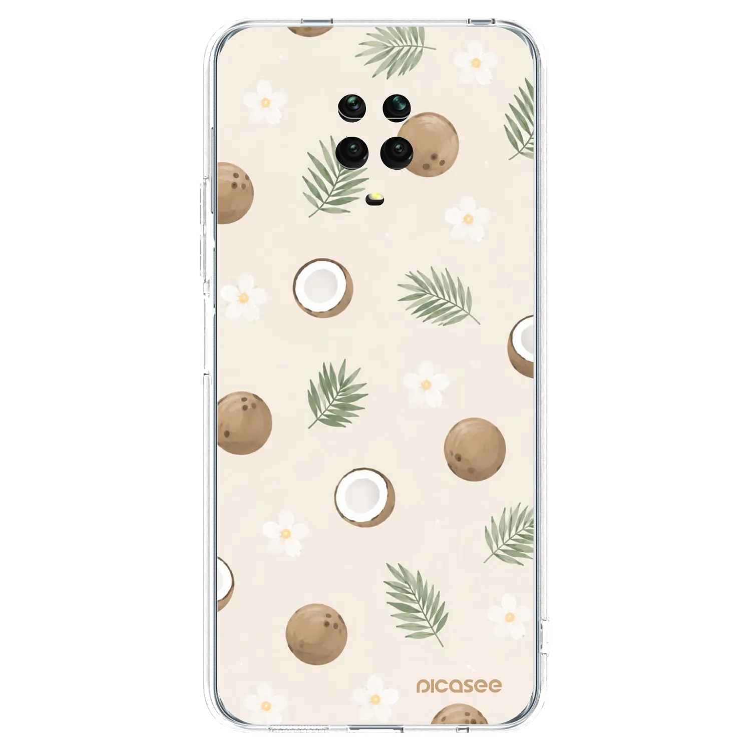 Picasee Xiaomi Redmi Note 9S Hülle - Transparentes Silikon - Coconut Breeze