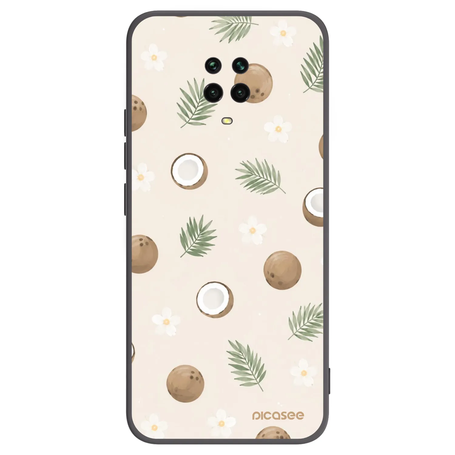Picasee Xiaomi Redmi Note 9S Hülle - Schwarzes Silikon - Coconut Breeze