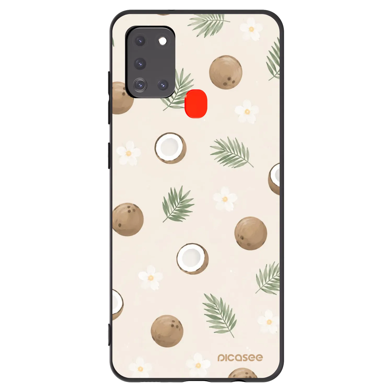 Picasee Samsung Galaxy A21s Hülle - Schwarzes Silikon - Coconut Breeze