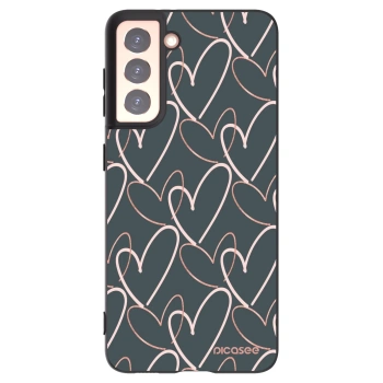Picasee Samsung Galaxy S21 5G G991B Hülle - Schwarzes Silikon - Viel Liebe