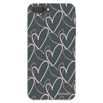 Picasee Apple iPhone 8 Plus Hülle - Transparentes Silikon - Viel Liebe