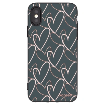 Picasee Apple iPhone X/XS Hülle - Schwarzes Silikon - Viel Liebe