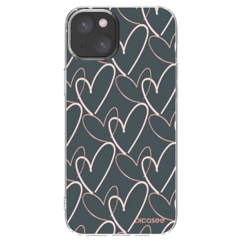 Picasee Apple iPhone 15 Plus Hülle - Transparentes Silikon - Viel Liebe