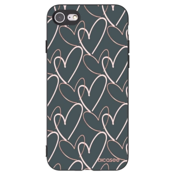 Picasee Apple iPhone 8 Hülle - Schwarzes Silikon - Viel Liebe