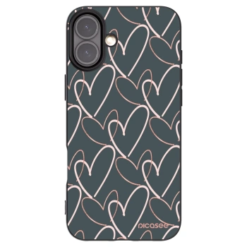 Picasee Apple iPhone 16 Plus Hülle - Schwarzes Silikon - Viel Liebe