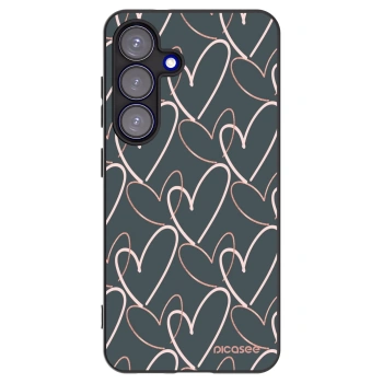Picasee Samsung Galaxy S25 5G Hülle - Schwarzes Silikon - Viel Liebe