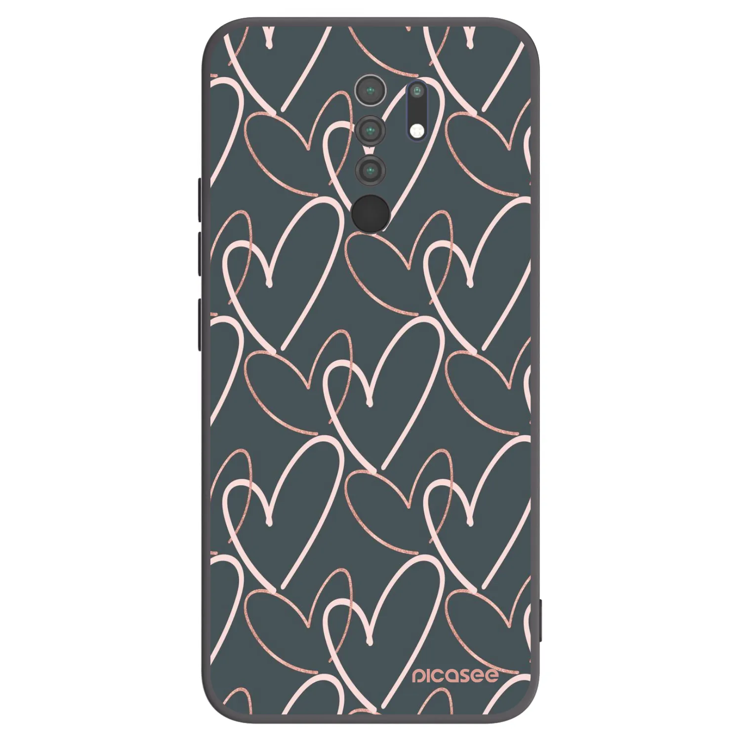 Picasee Xiaomi Redmi 9 Hülle - Schwarzes Silikon - Viel Liebe