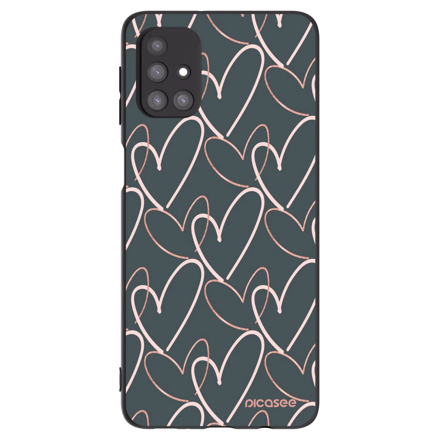 Picasee Samsung Galaxy M31s Hülle - Schwarzes Silikon - Viel Liebe