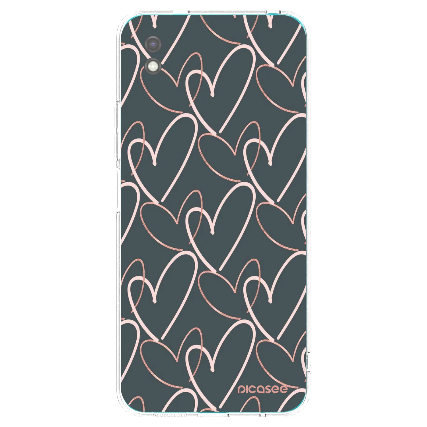 Picasee Xiaomi Redmi 9A Hülle - Schwarzes Silikon - Viel Liebe