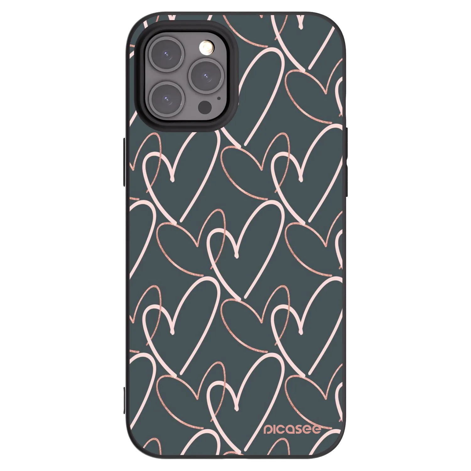 Picasee Apple iPhone 12 Pro Max Hülle - Schwarzes Silikon - Viel Liebe