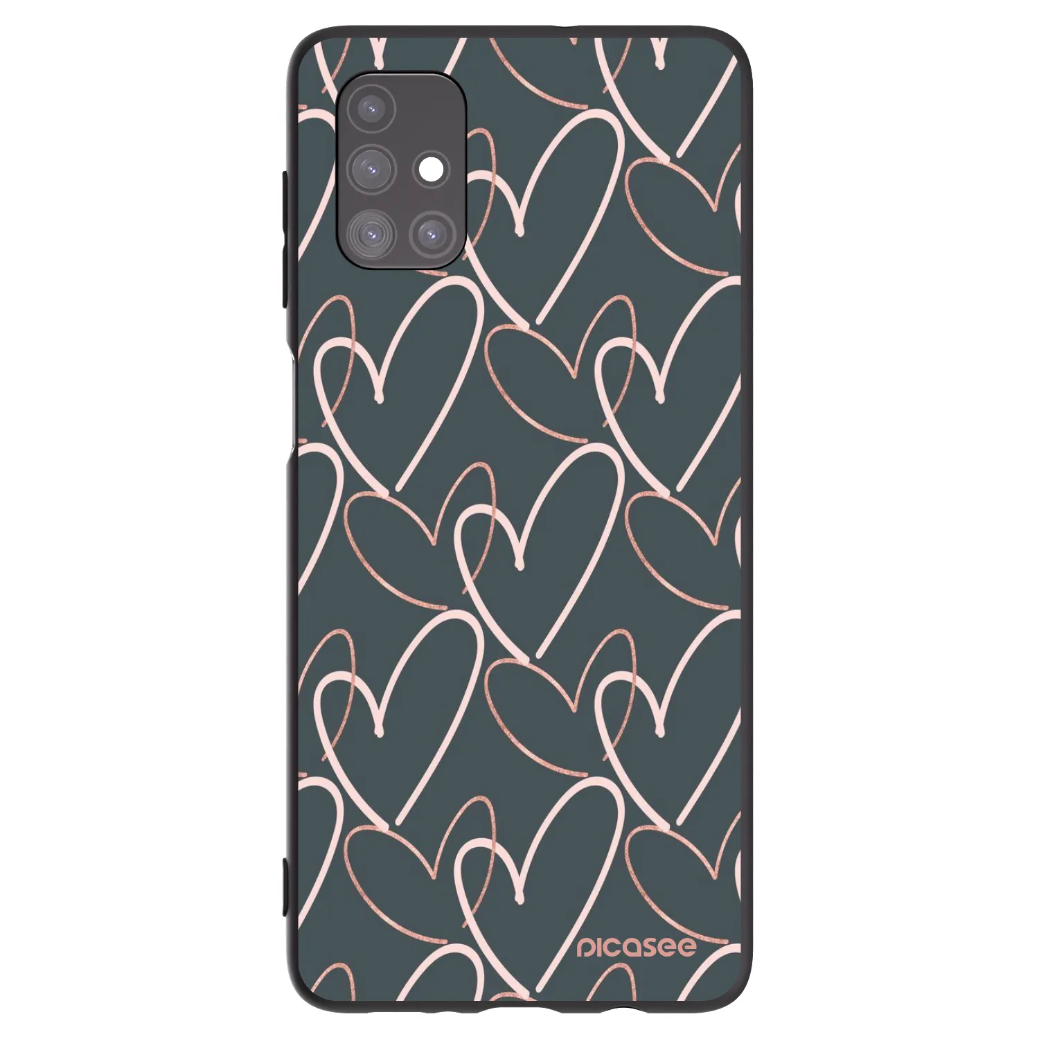 Picasee Samsung Galaxy M51 M515F Hülle - Schwarzes Silikon - Viel Liebe