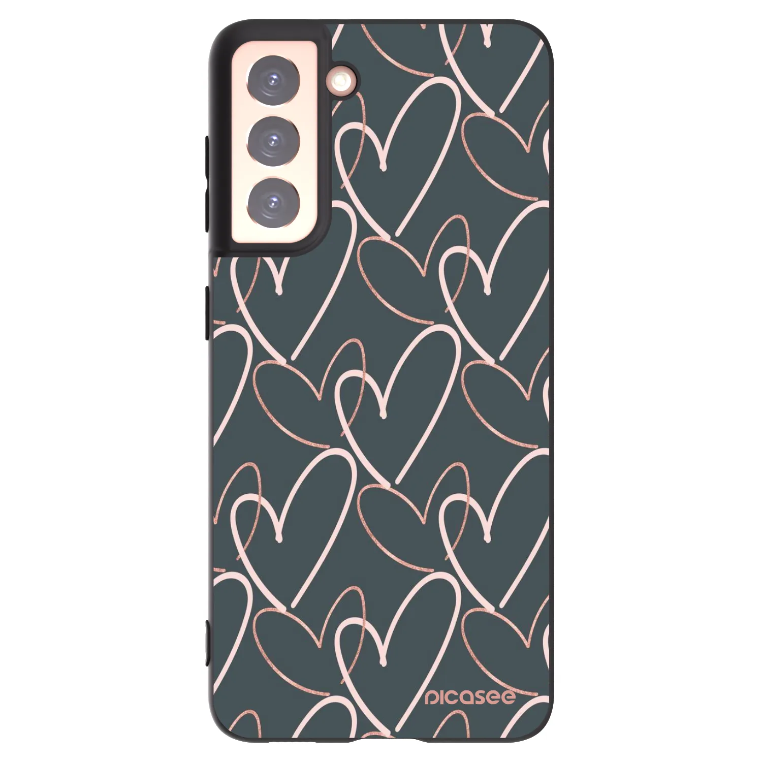 Picasee Samsung Galaxy S21 5G G991B Hülle - Schwarzes Silikon - Viel Liebe