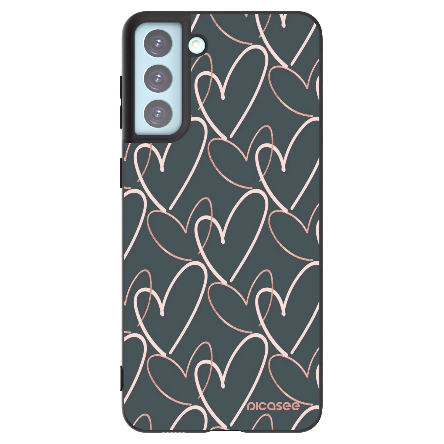 Picasee Samsung Galaxy S21+ 5G G996F Hülle - Schwarzes Silikon - Viel Liebe
