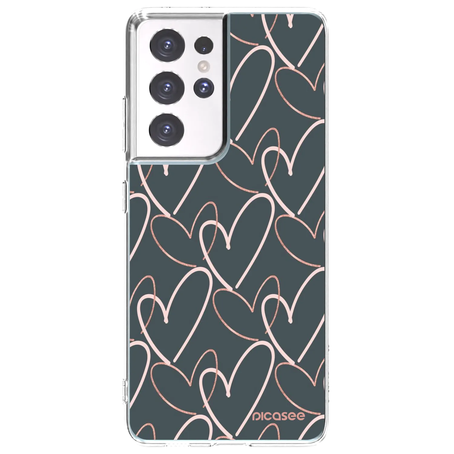 Picasee Samsung Galaxy S21 Ultra 5G G998B Hülle - Transparentes Silikon - Viel Liebe