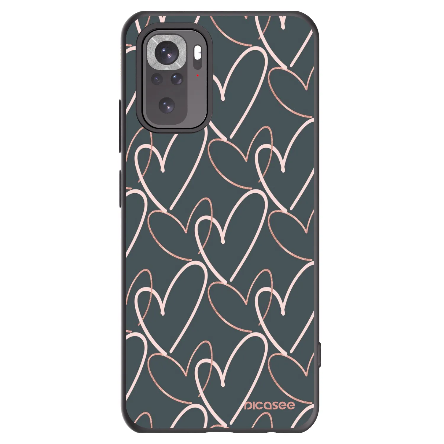 Picasee Xiaomi Redmi Note 10 Hülle - Schwarzes Silikon - Viel Liebe