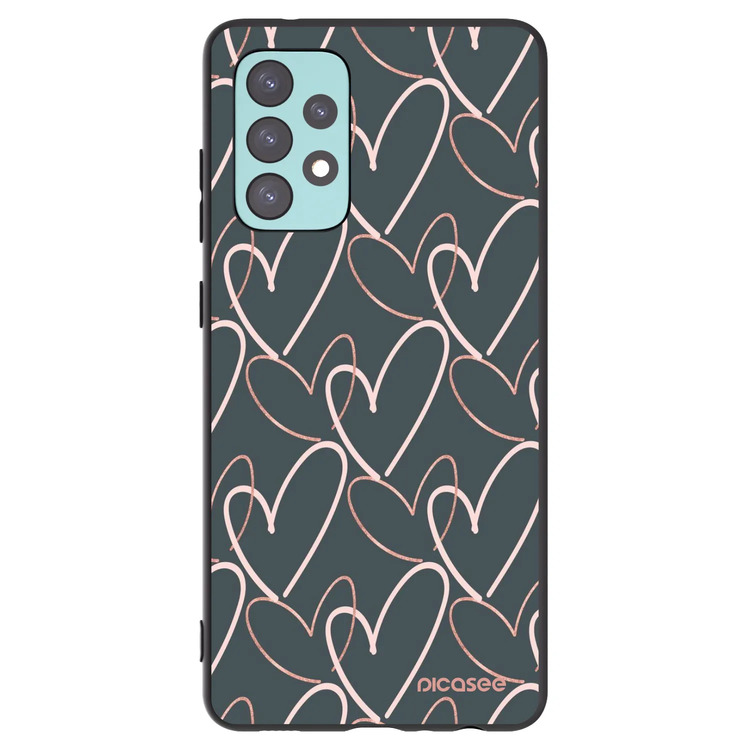 Picasee Samsung Galaxy A72 A725F Hülle - Schwarzes Silikon - Viel Liebe