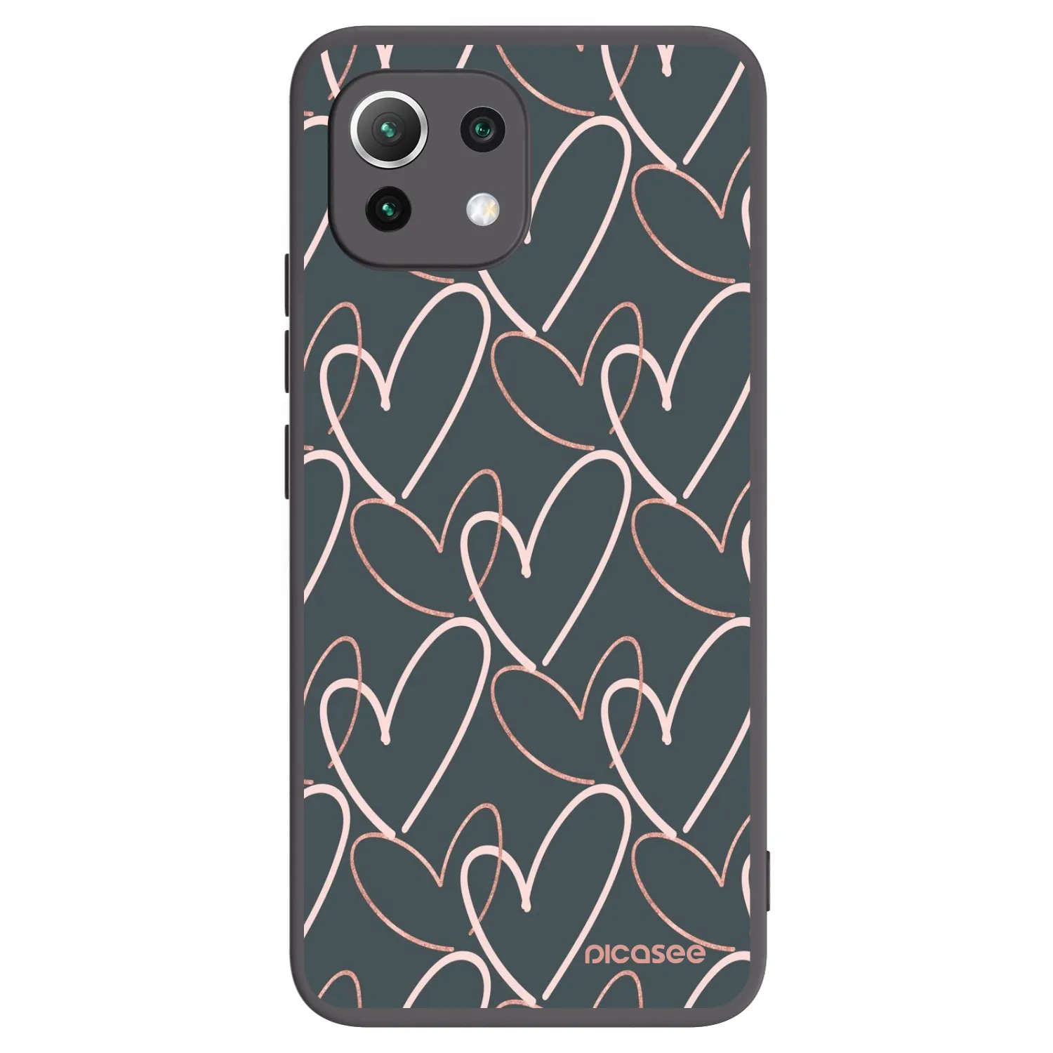 Picasee Xiaomi Mi 11 Lite Hülle - Schwarzes Silikon - Viel Liebe