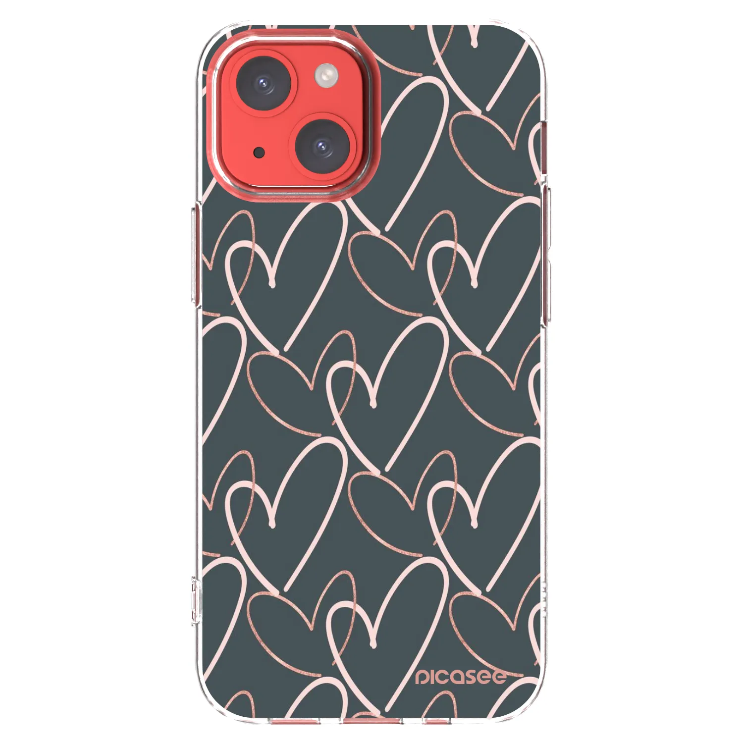 Picasee Apple iPhone 13 mini Hülle - Transparentes Silikon - Viel Liebe
