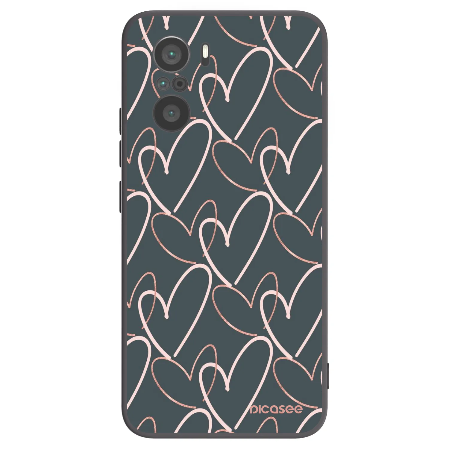 Picasee Xiaomi Poco F3 Hülle - Schwarzes Silikon - Viel Liebe