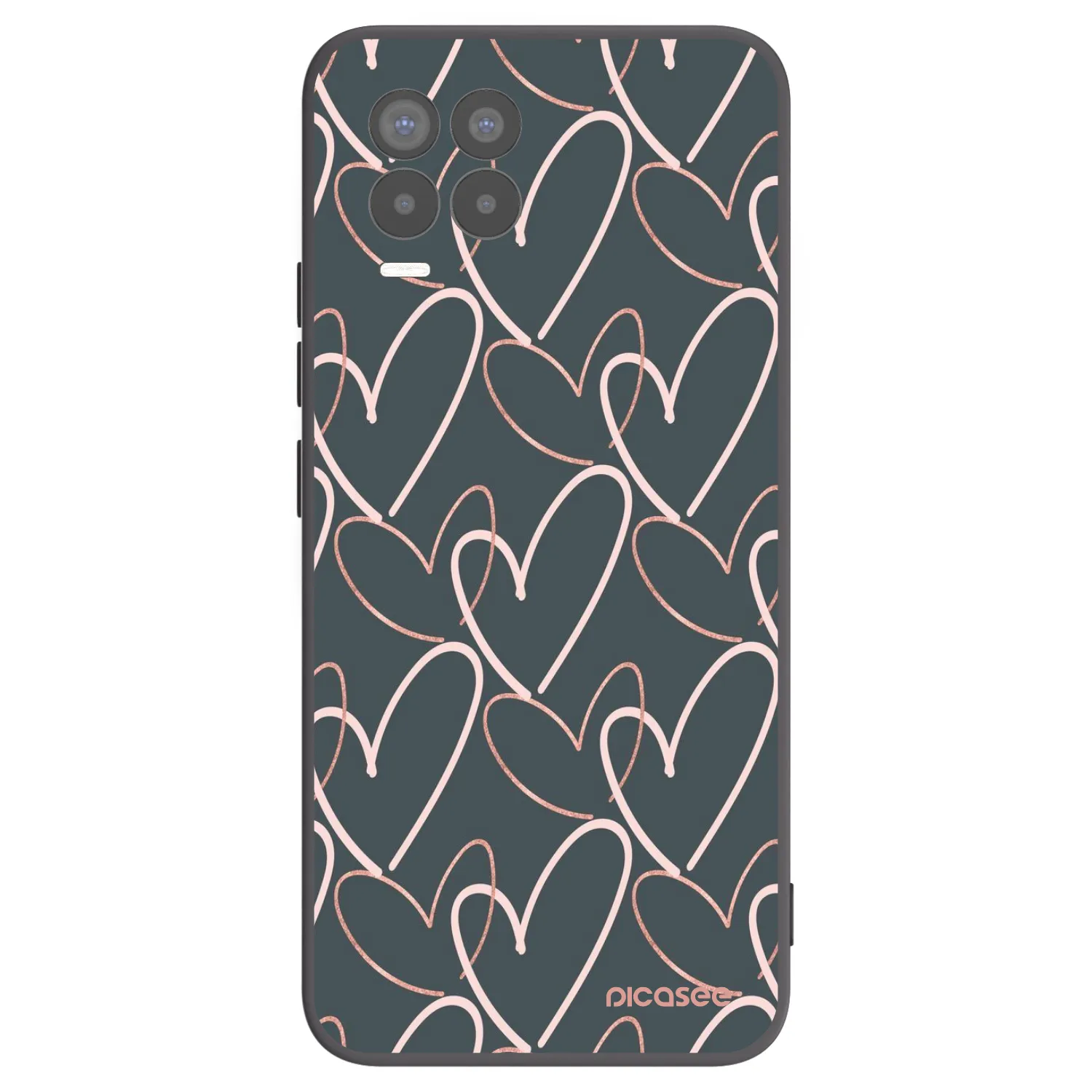 Picasee Realme 8 Pro Hülle - Schwarzes Silikon - Viel Liebe