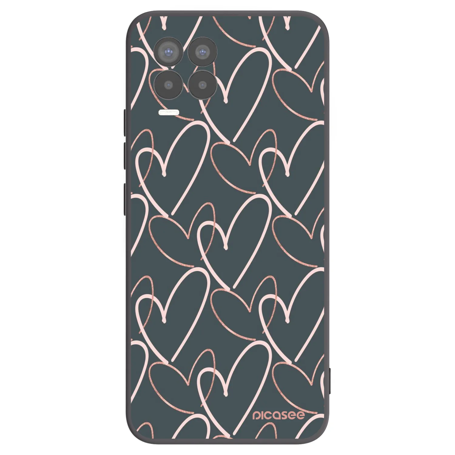 Picasee Realme 8 4G Hülle - Schwarzes Silikon - Viel Liebe