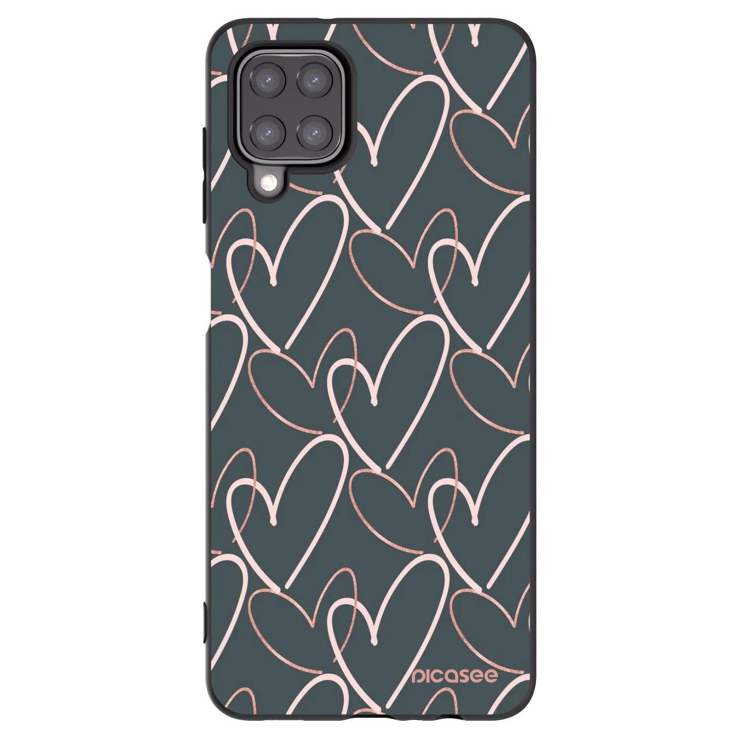 Picasee Samsung Galaxy M12 M127F Hülle - Schwarzes Silikon - Viel Liebe