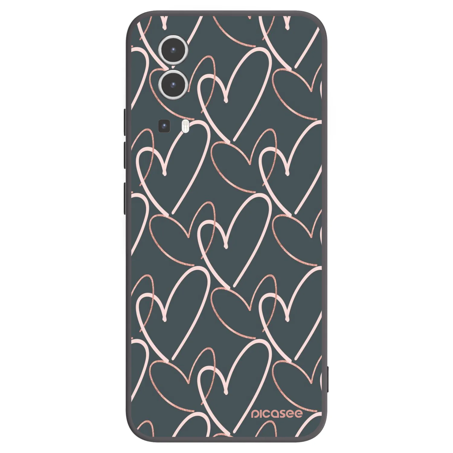Picasee Vivo Y72 5G Hülle - Schwarzes Silikon - Viel Liebe