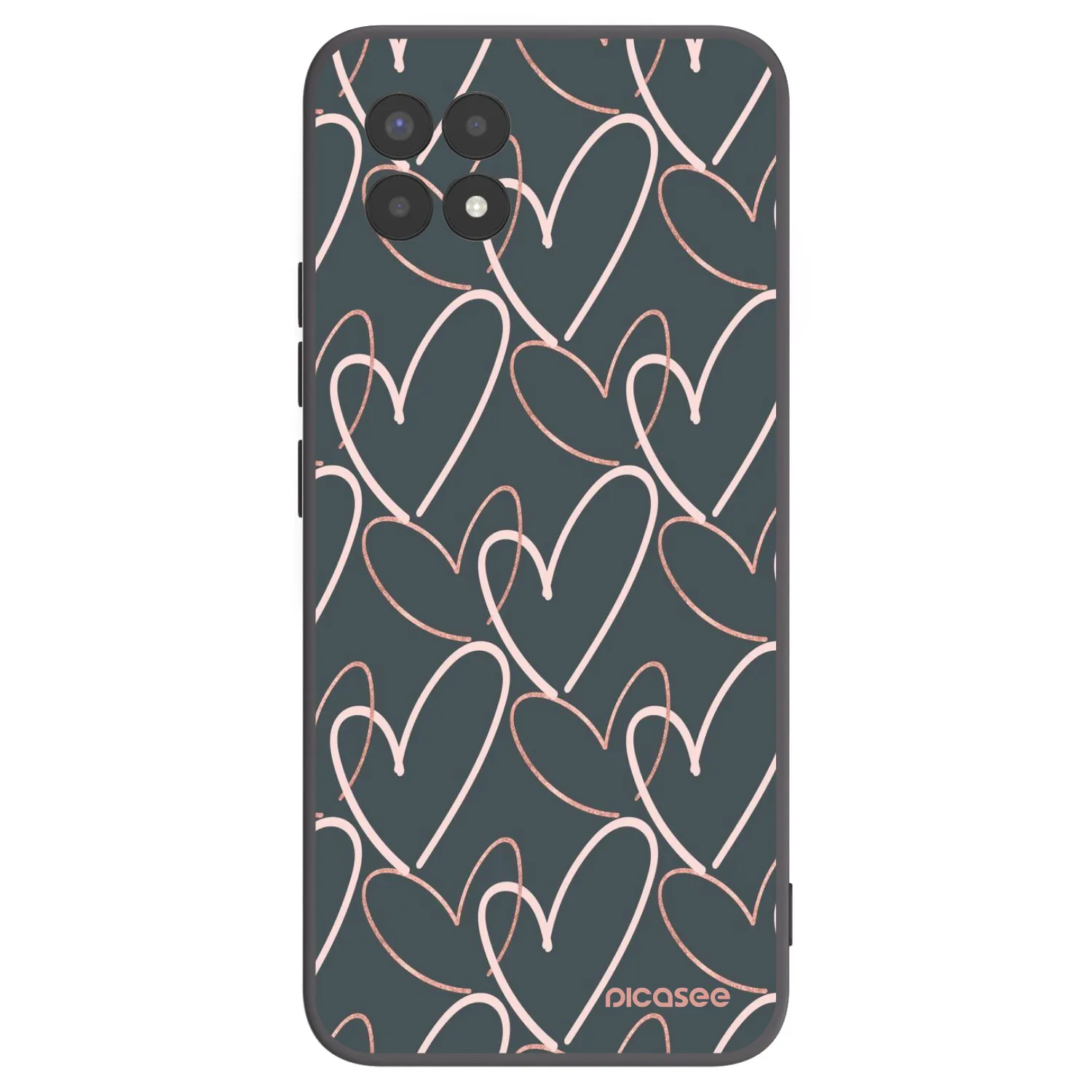 Picasee Realme 8i Hülle - Schwarzes Silikon - Viel Liebe