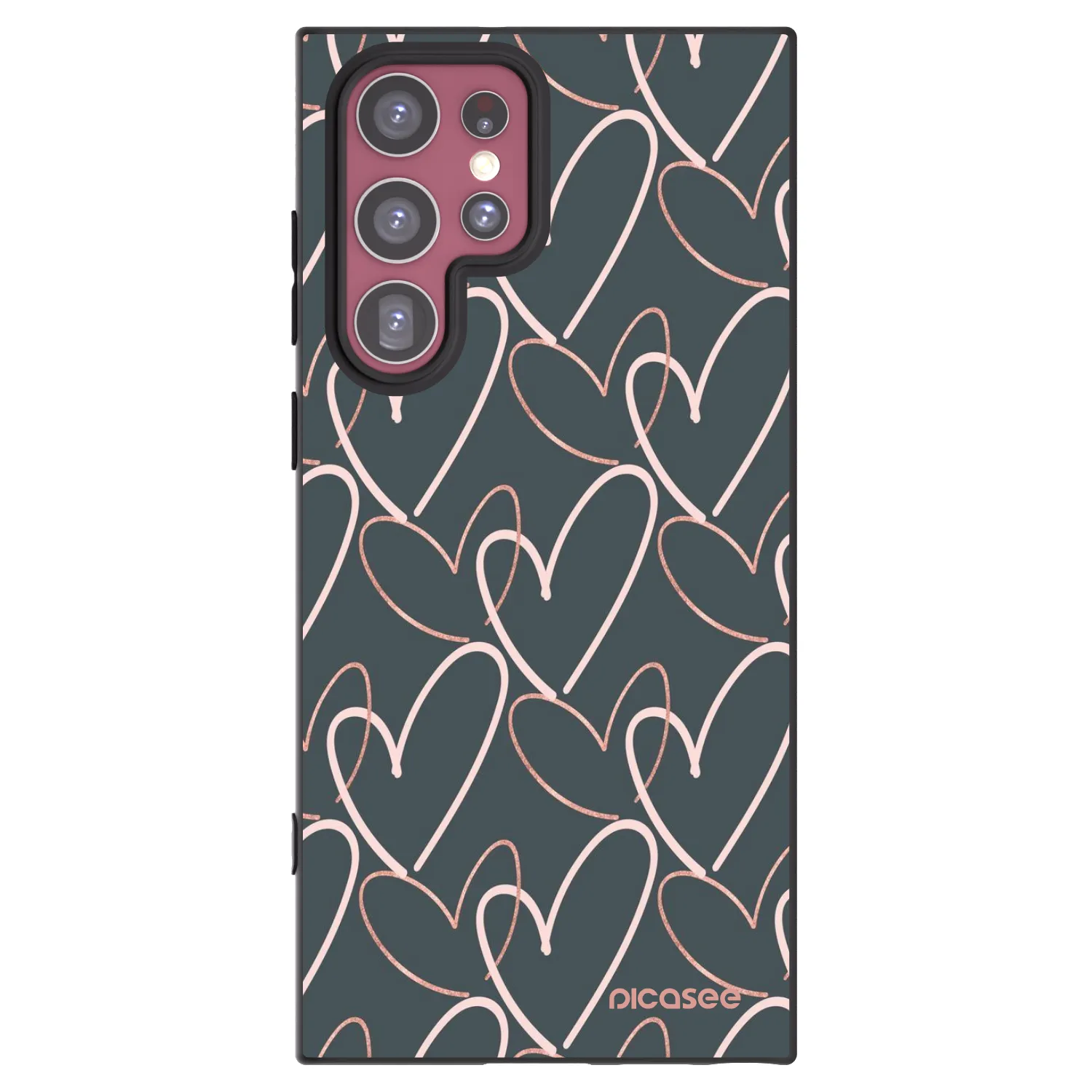 Picasee Samsung Galaxy S22 Ultra 5G Hülle - Schwarzes Silikon - Viel Liebe