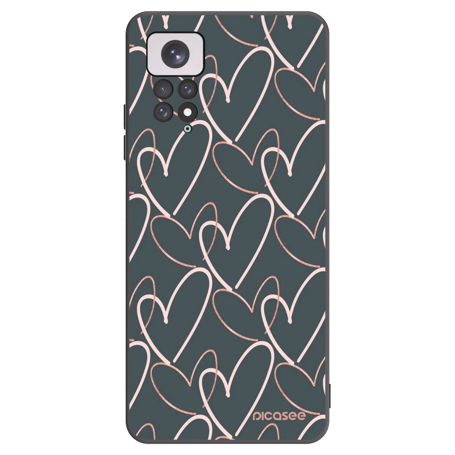 Picasee Xiaomi Redmi Note 11 Hülle - Schwarzes Silikon - Viel Liebe