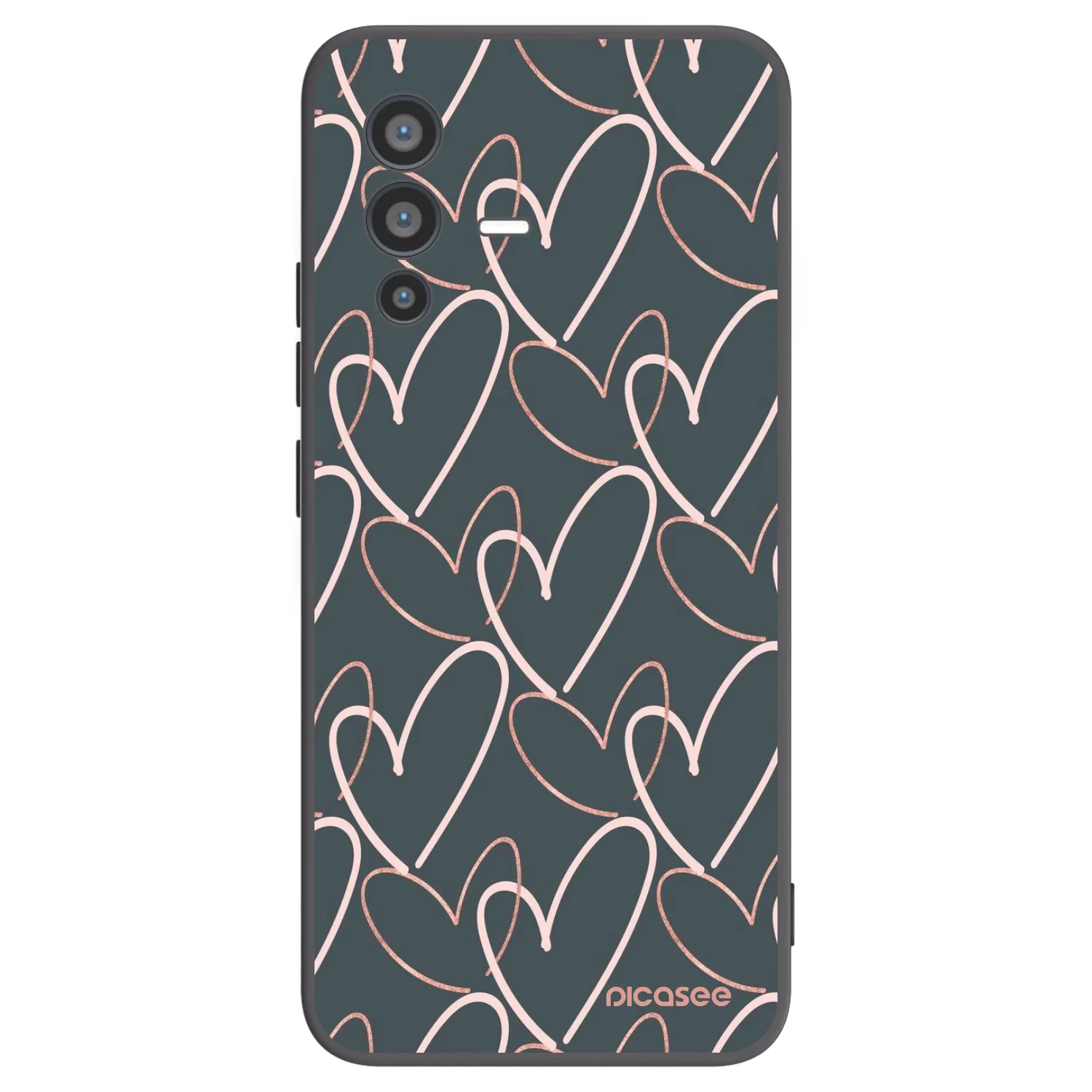 Picasee Vivo V23 5G Hülle - Schwarzes Silikon - Viel Liebe