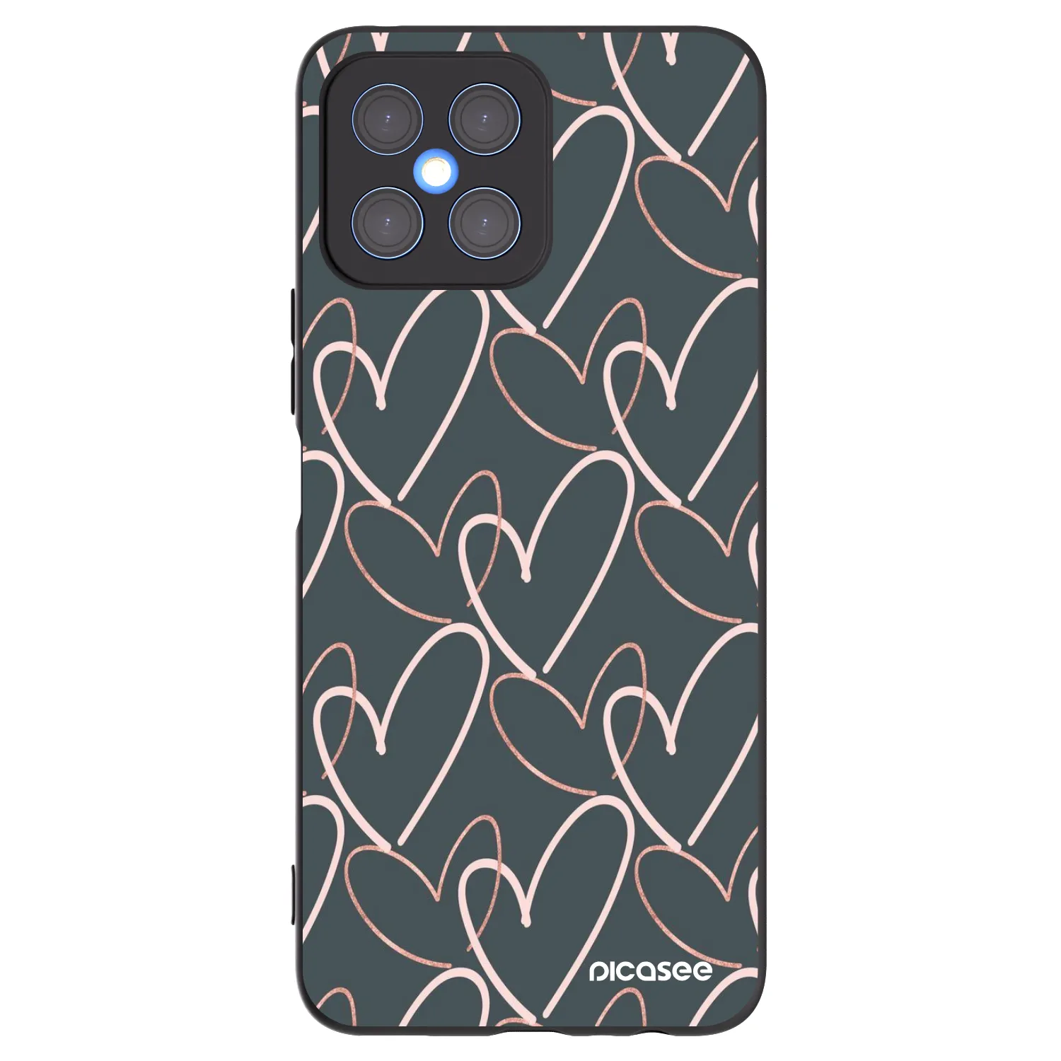 Picasee Honor X8 4G Hülle - Schwarzes Silikon - Viel Liebe