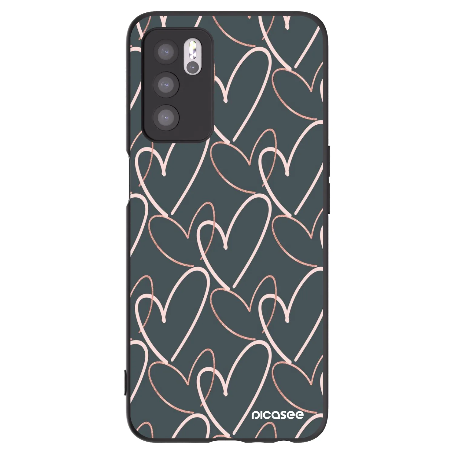 Picasee OPPO A16 Hülle - Schwarzes Silikon - Viel Liebe