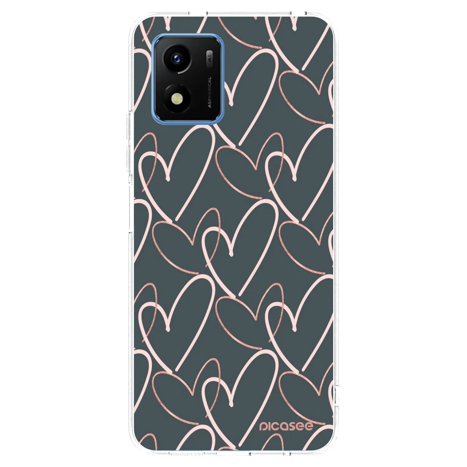 Picasee Vivo Y01 Hülle - Transparentes Silikon - Viel Liebe
