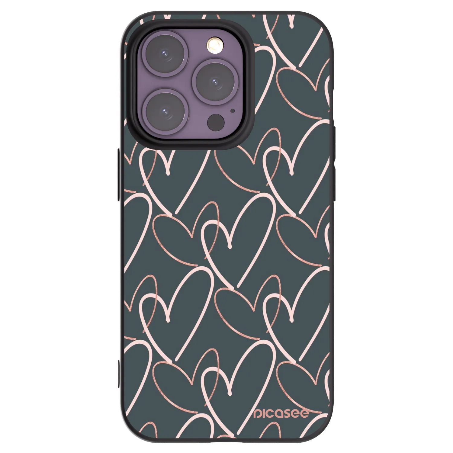 Picasee Apple iPhone 14 Pro Hülle - Schwarzes Silikon - Viel Liebe