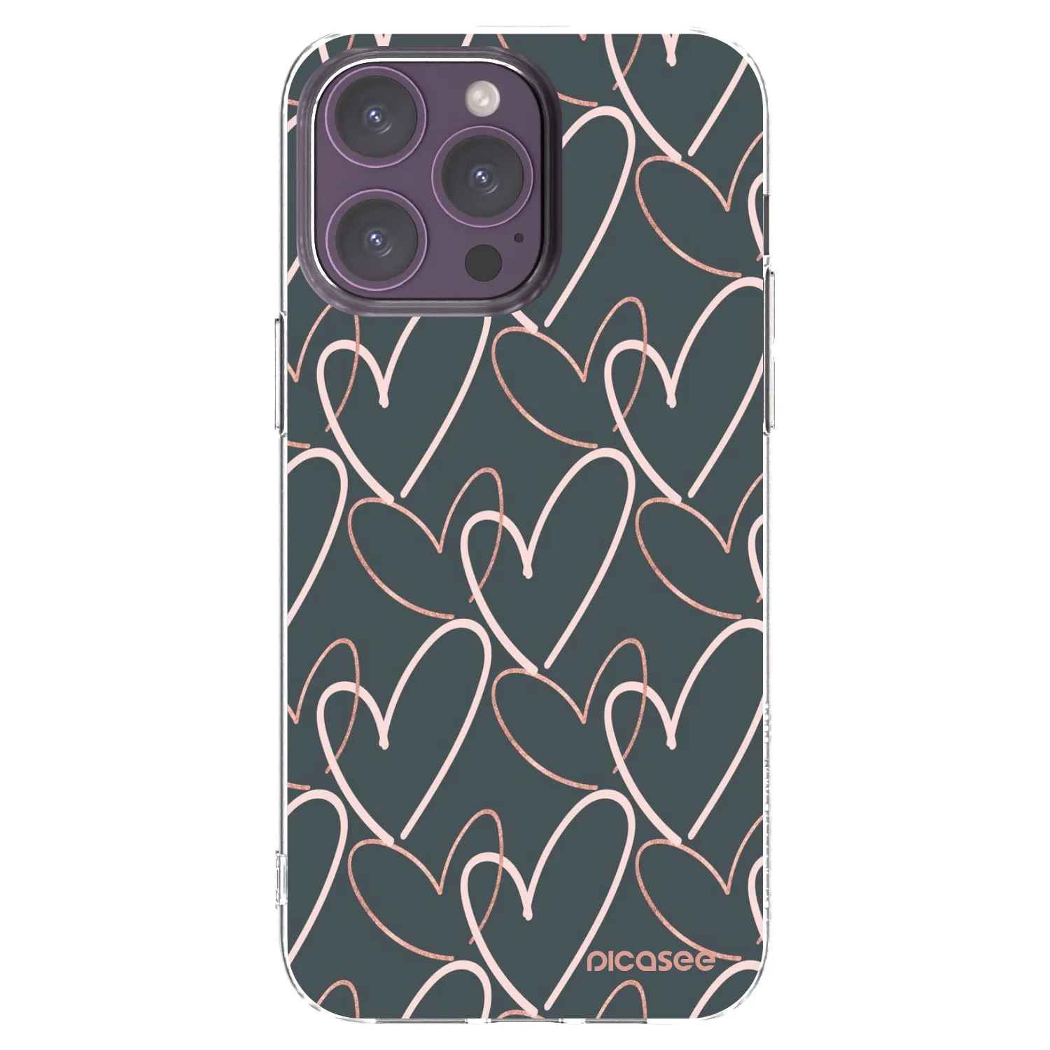 Picasee Apple iPhone 14 Pro Max Hülle - Transparentes Silikon - Viel Liebe