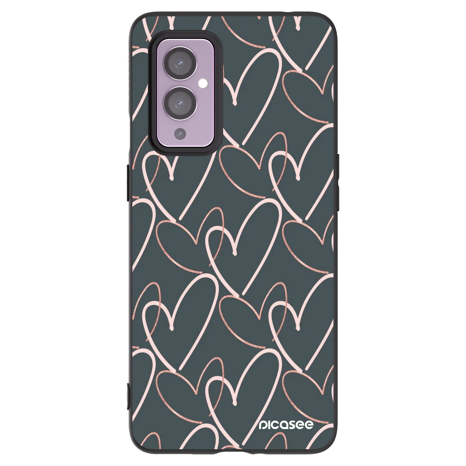Picasee OnePlus 9 Hülle - Schwarzes Silikon - Viel Liebe