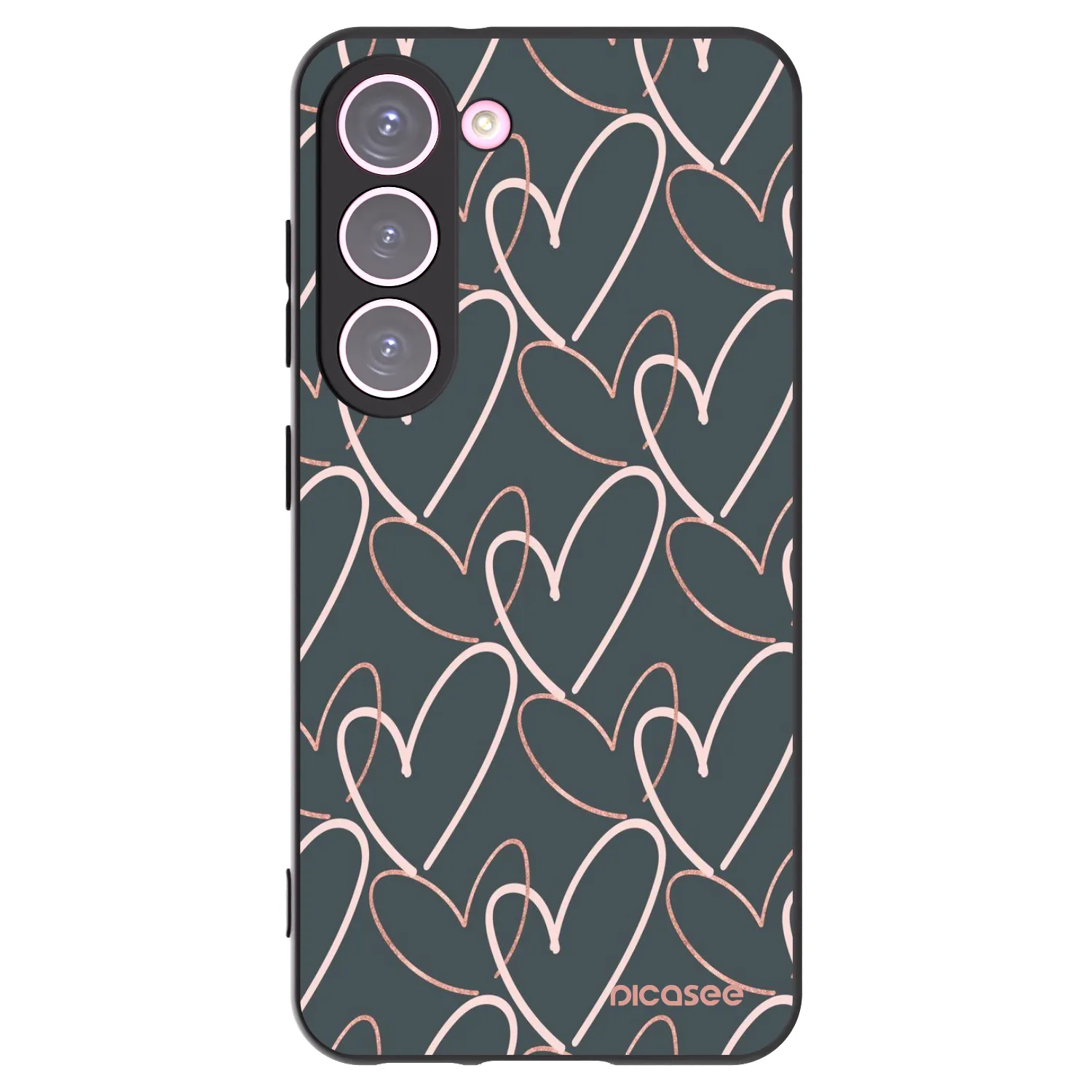 Picasee Samsung Galaxy S23 5G Hülle - Schwarzes Silikon - Viel Liebe