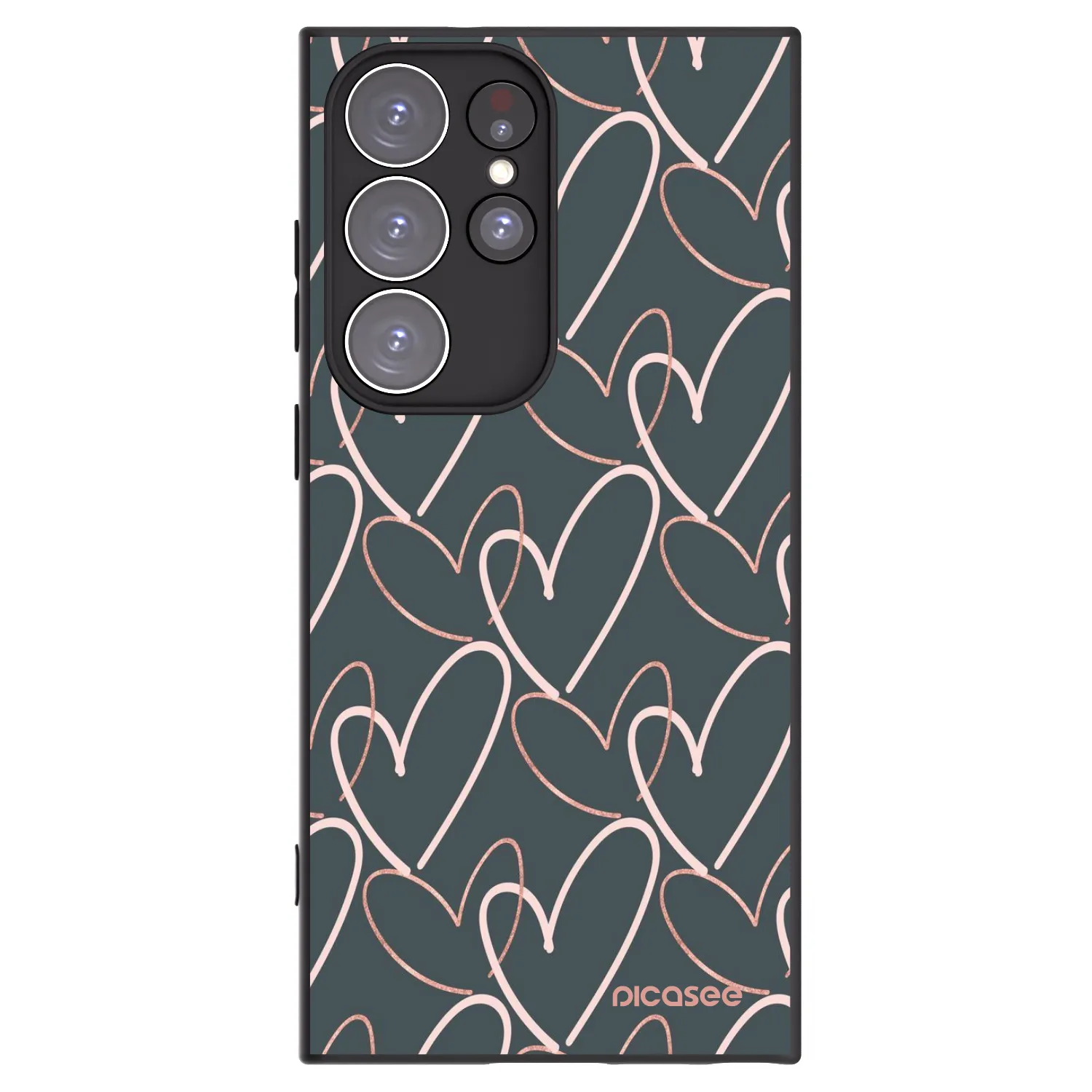 Picasee Samsung Galaxy S23 Ultra 5G Hülle - Schwarzes Silikon - Viel Liebe