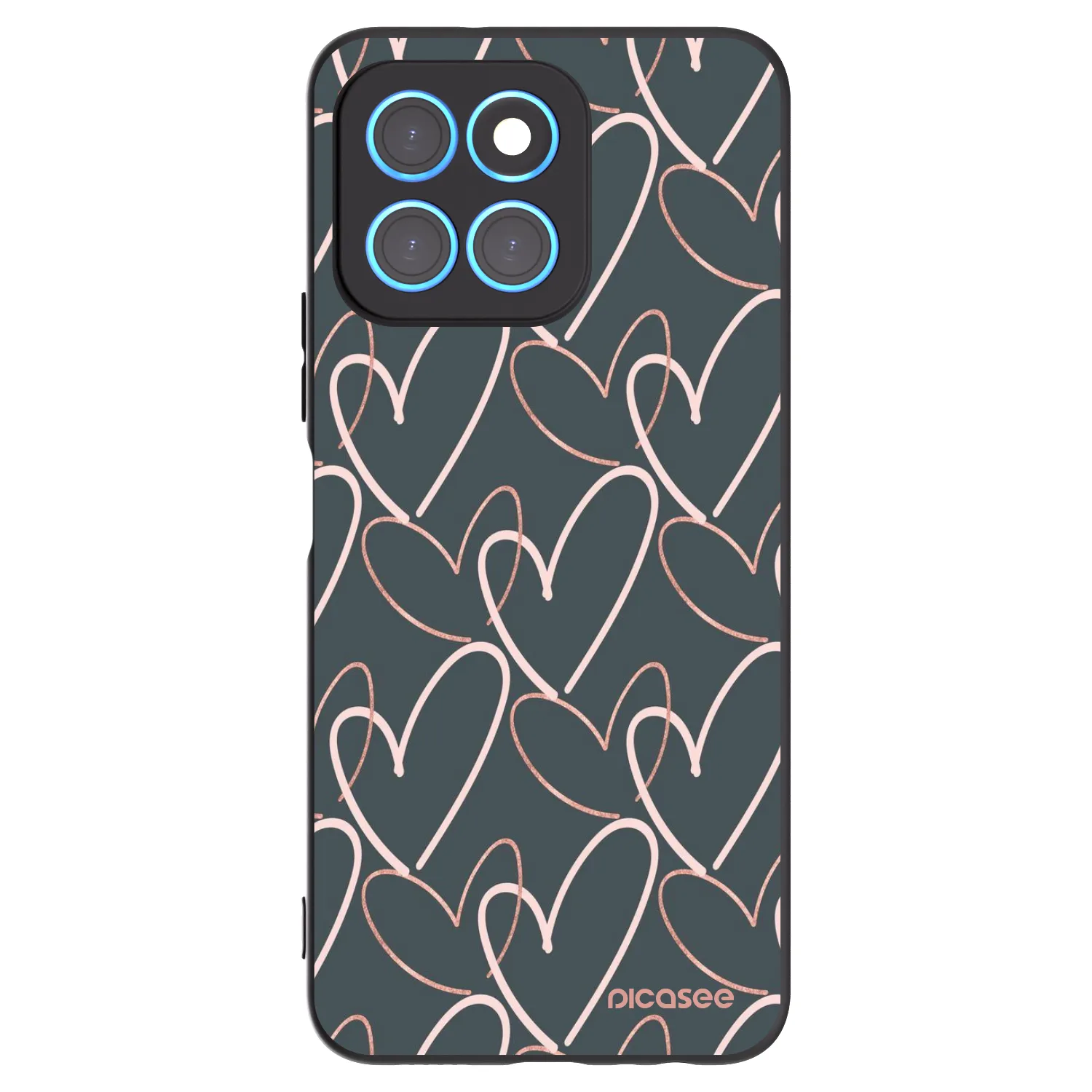 Picasee Honor X8 5G Hülle - Schwarzes Silikon - Viel Liebe