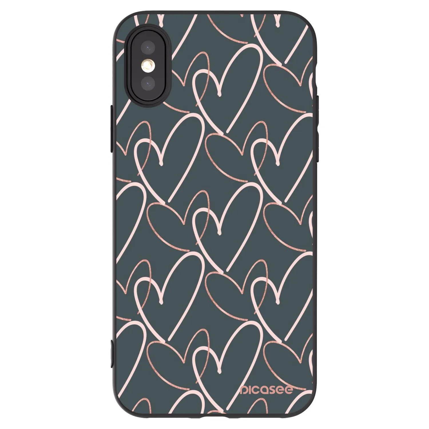 Picasee Apple iPhone X/XS Hülle - Schwarzes Silikon - Viel Liebe