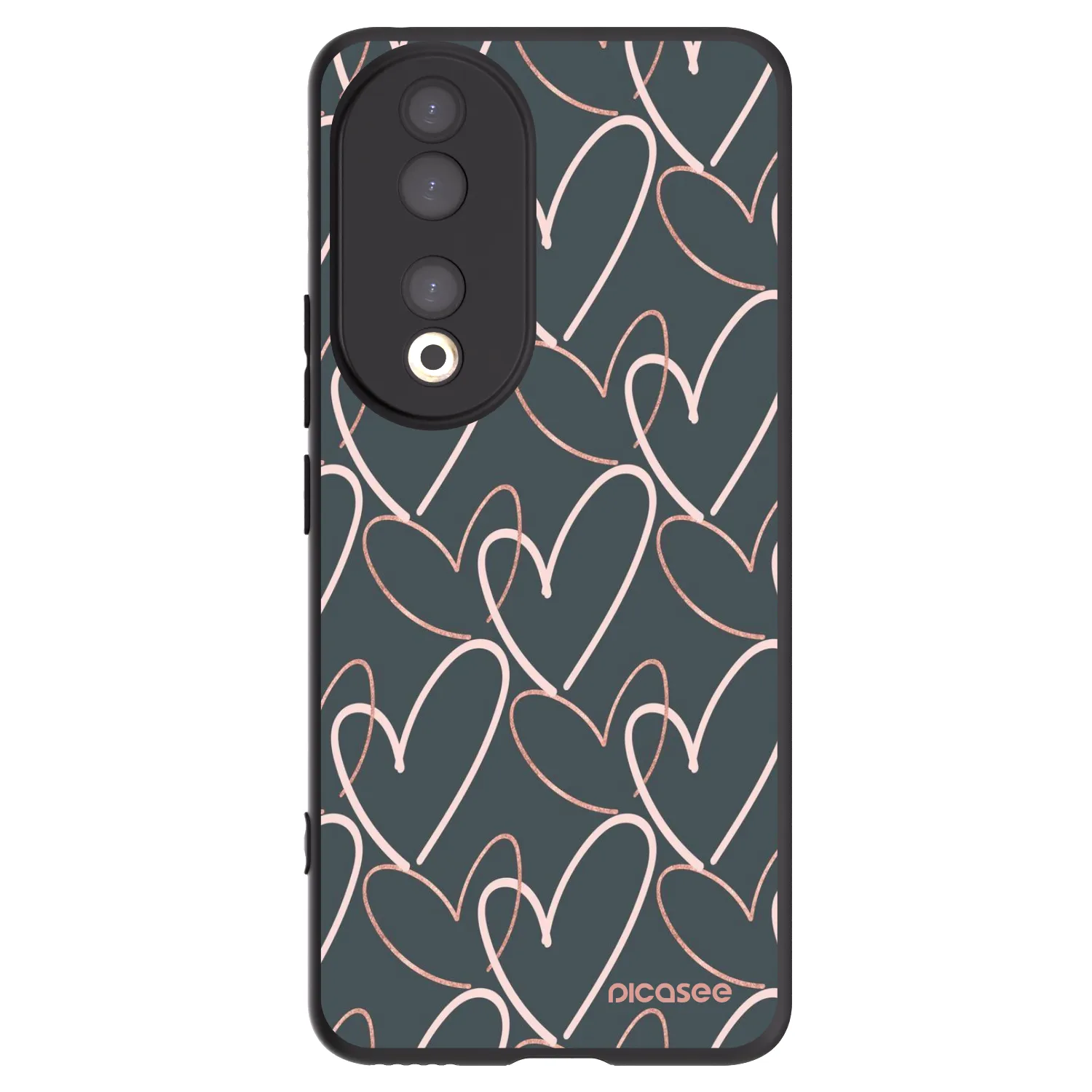 Picasee Honor 90 5G Hülle - Schwarzes Silikon - Viel Liebe