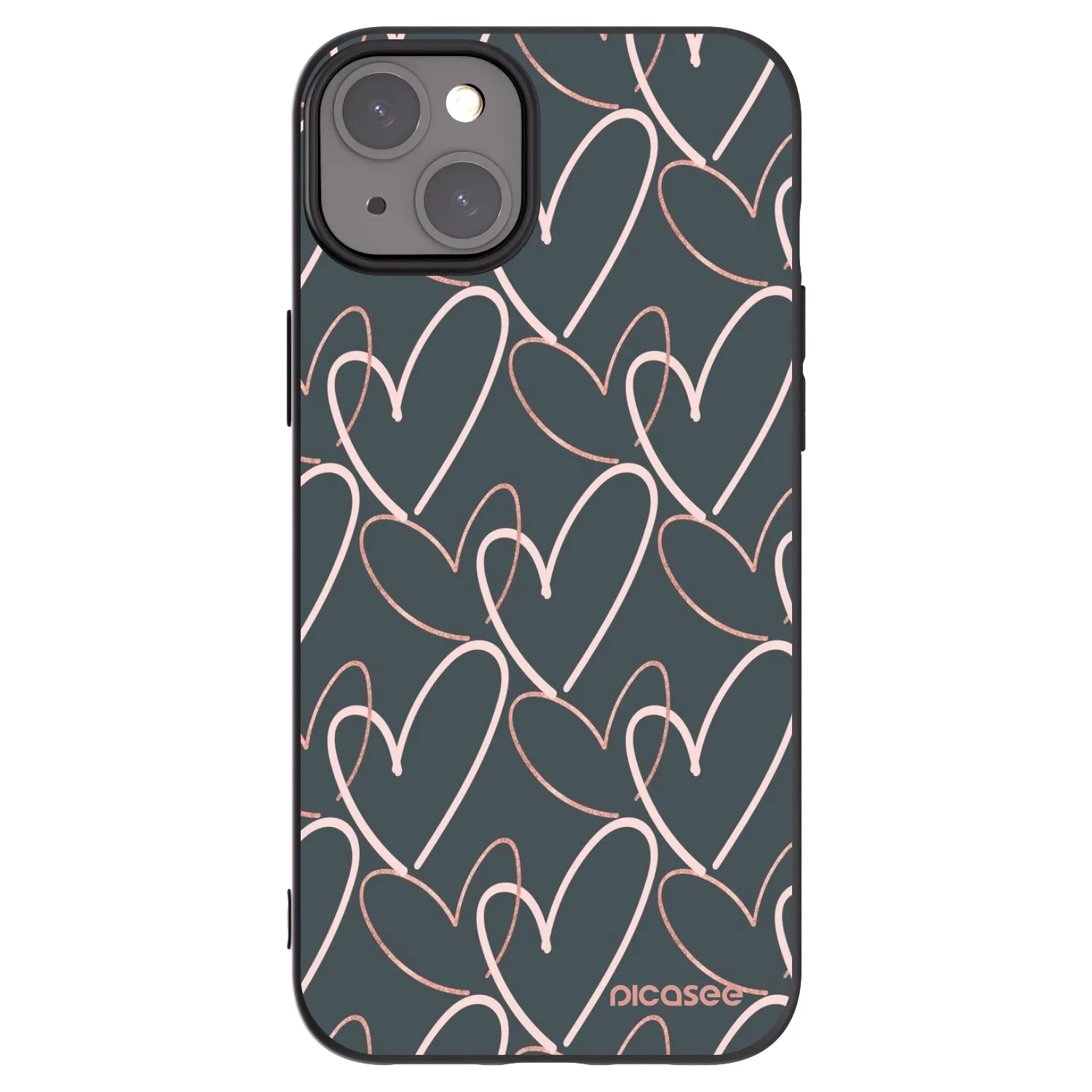 Picasee Apple iPhone 15 Plus Hülle - Schwarzes Silikon - Viel Liebe