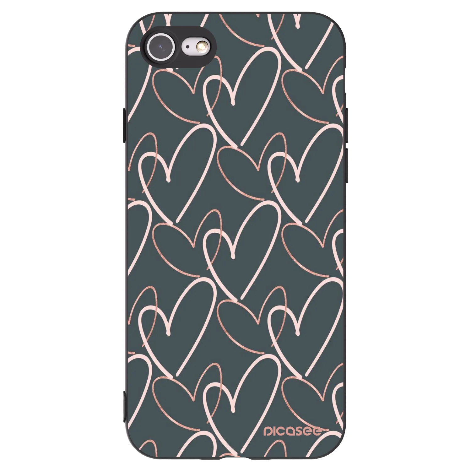 Picasee Apple iPhone 7 Hülle - Schwarzes Silikon - Viel Liebe