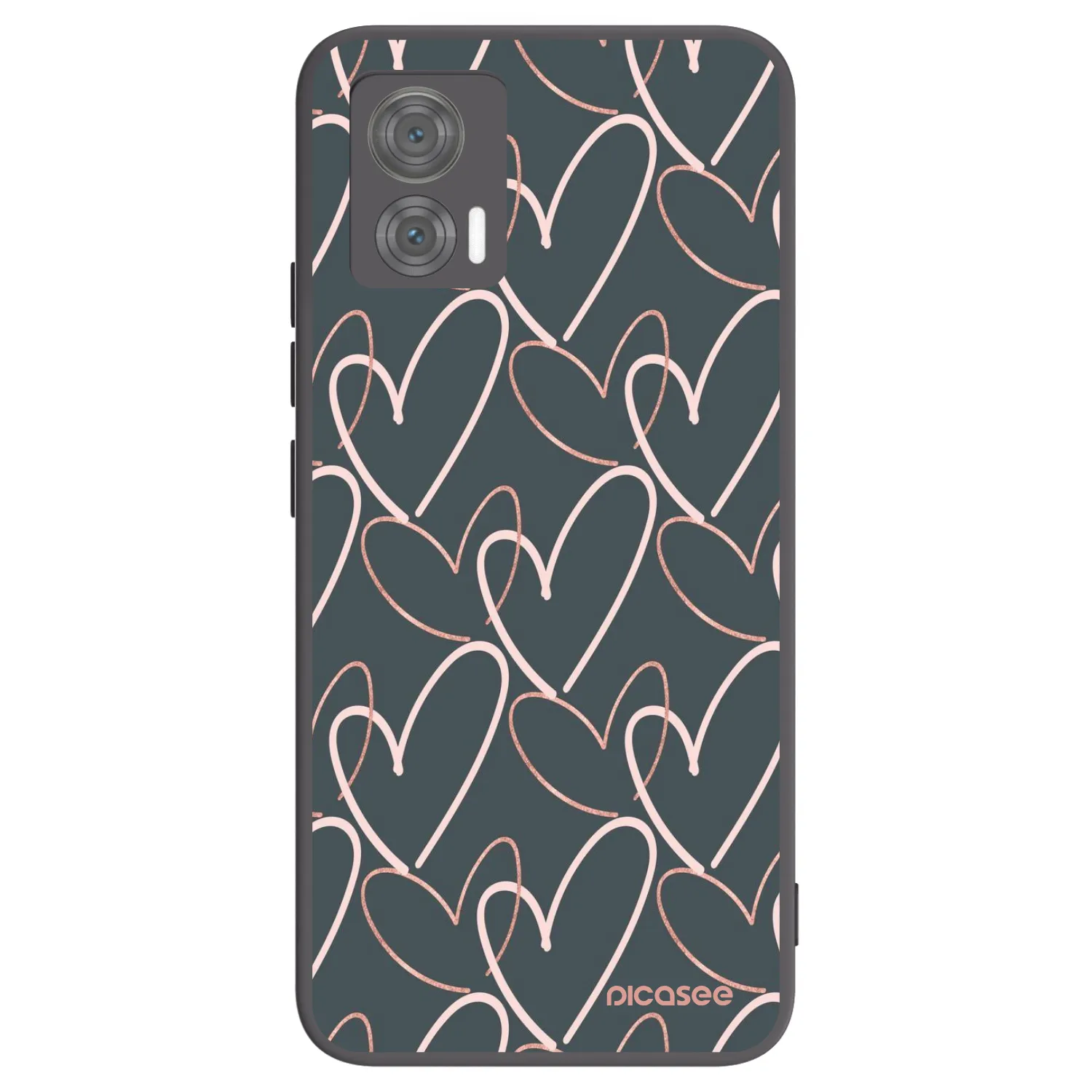 Picasee Motorola Edge 30 Neo Hülle - Schwarzes Silikon - Viel Liebe