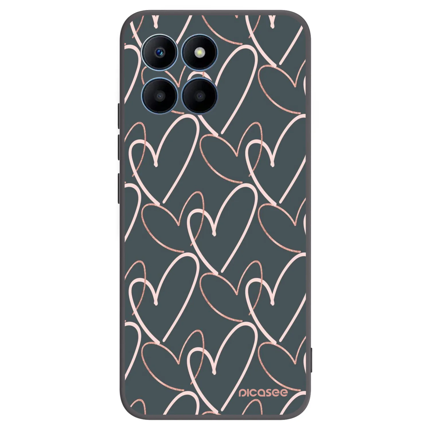 Picasee Honor 70 Lite Hülle - Schwarzes Silikon - Viel Liebe