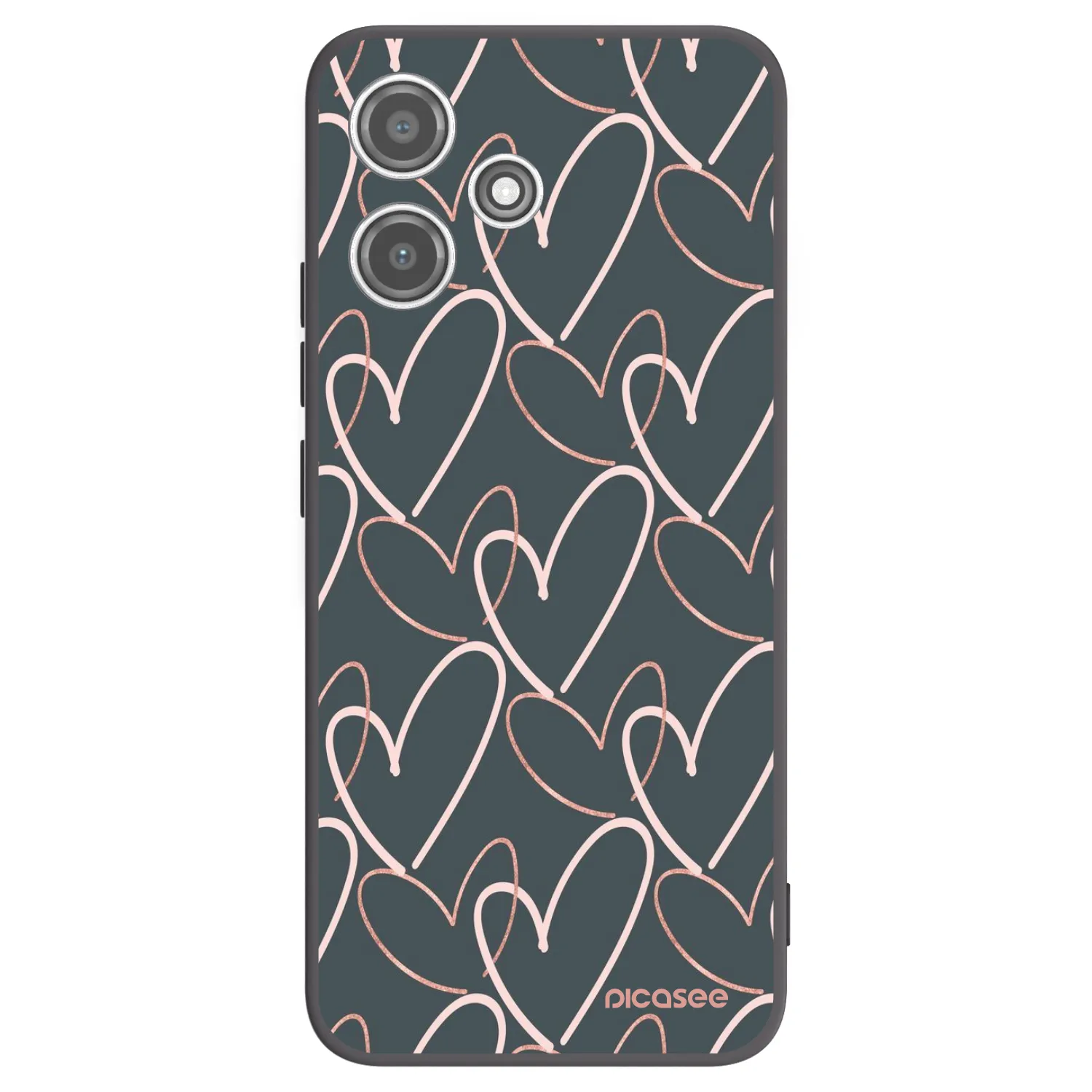 Picasee Xiaomi Redmi 12 5G Hülle - Schwarzes Silikon - Viel Liebe