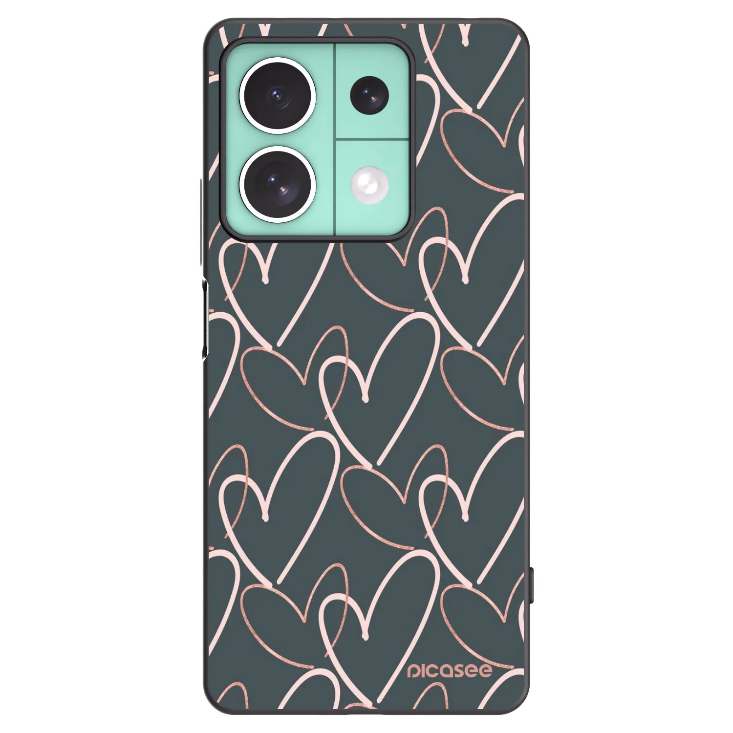 Picasee Xiaomi Redmi Note 13 5G Hülle - Schwarzes Silikon - Viel Liebe
